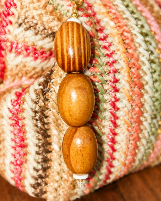 Oval wooden charm